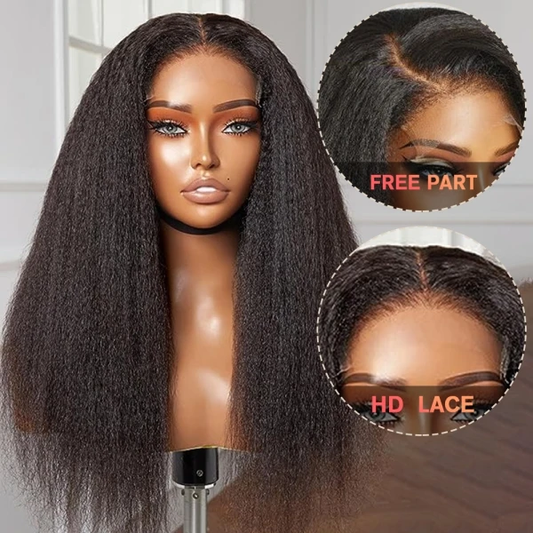 Gifty Kinky Straight HD Lace Human 100% Hair wig