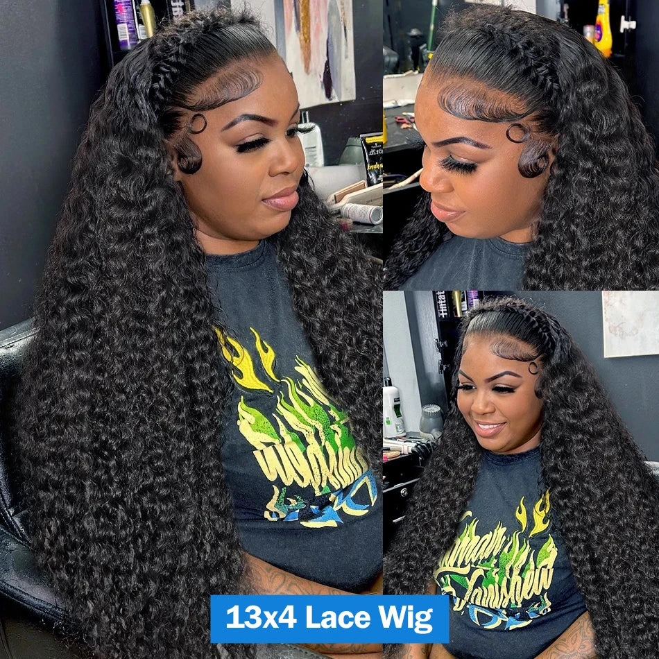 5x5 Gifty Deep Water Wave Curl Frontal Lace Wig