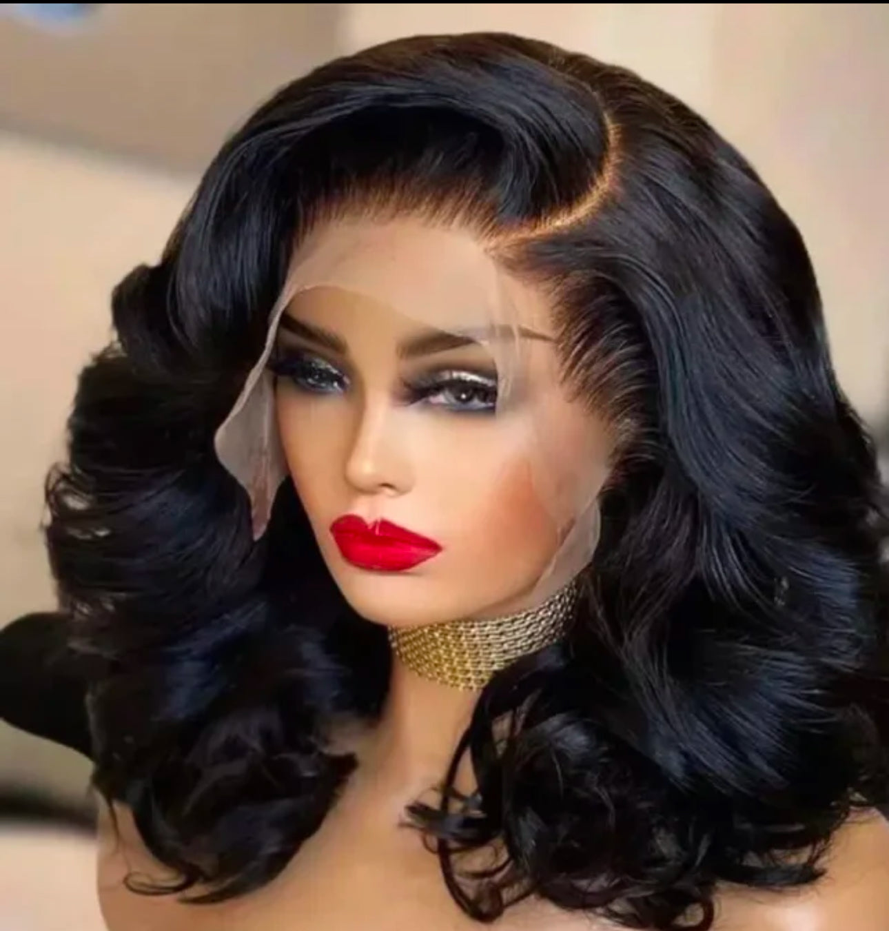 5x5 loose Bouncy HD lace human hair wig