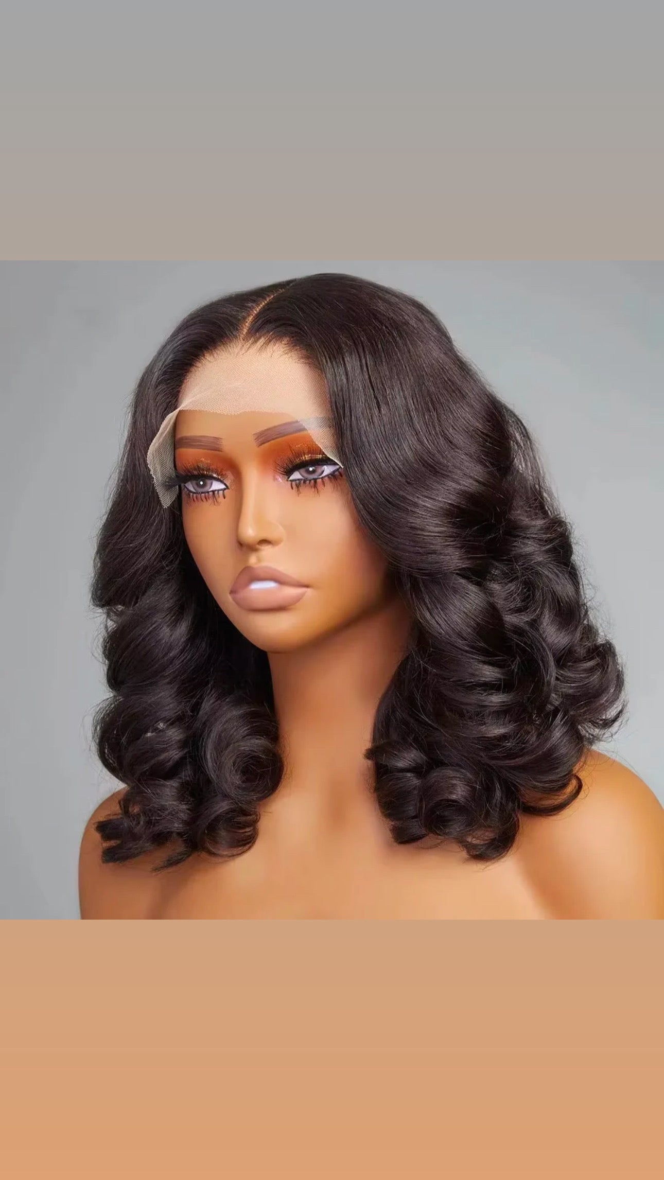 5x5 loose Bouncy HD lace human hair wig