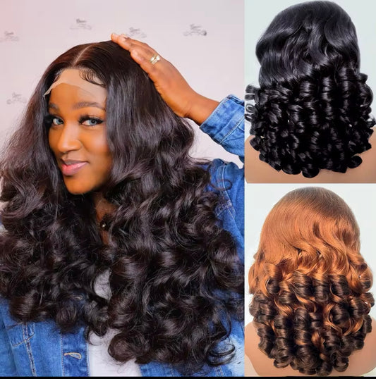 13x4 Gifty Ombre Bouncy curl HD Lace 100% Human Hair